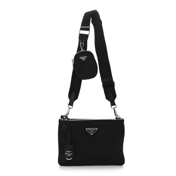 Prada Re-Nylon Saffiano Re-Edition 2000 Double Zip Crossbody Bag