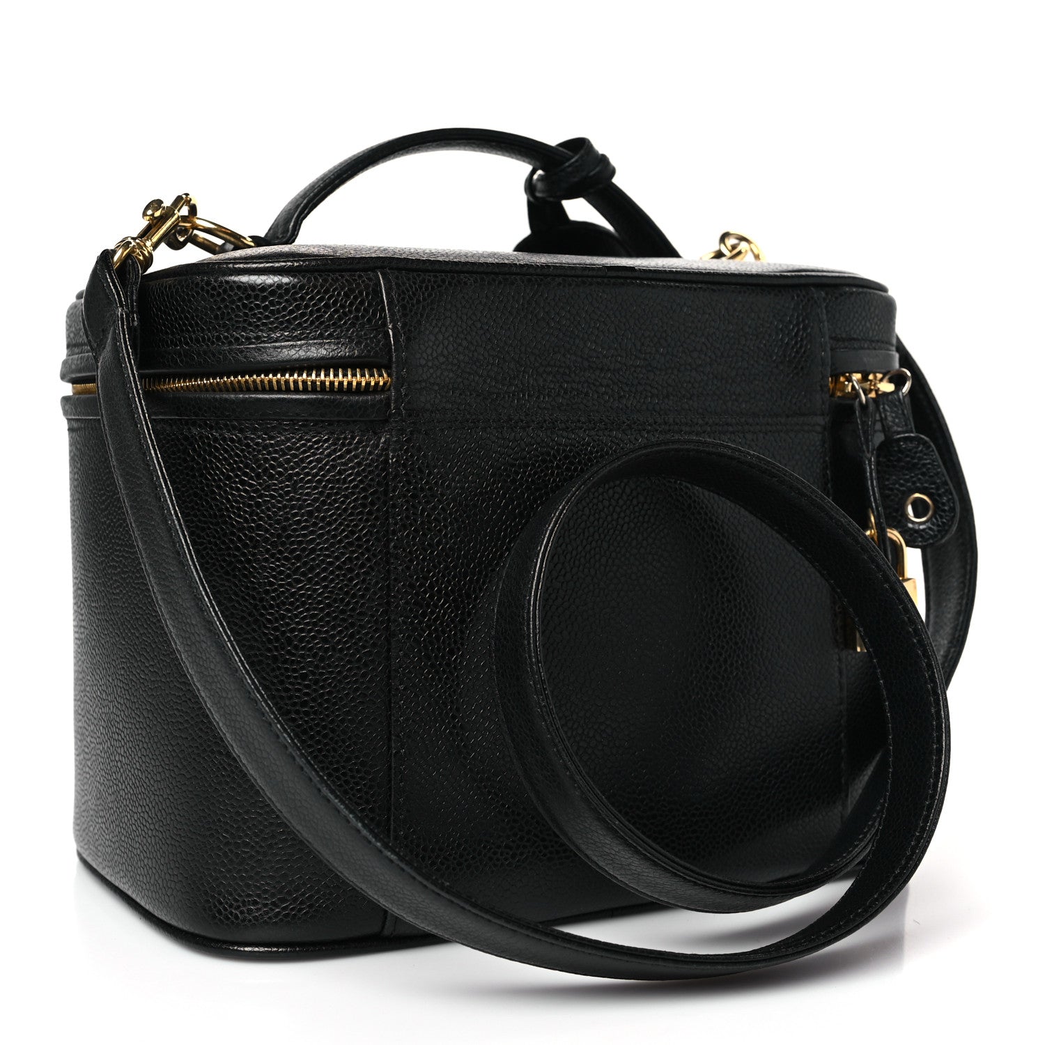 Chanel Caviar CC Vanity Train Case Black 3 of 9