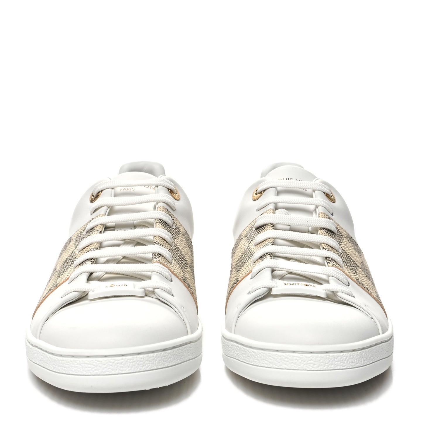 Damier Azur Front Row Sneaker 40.5 White