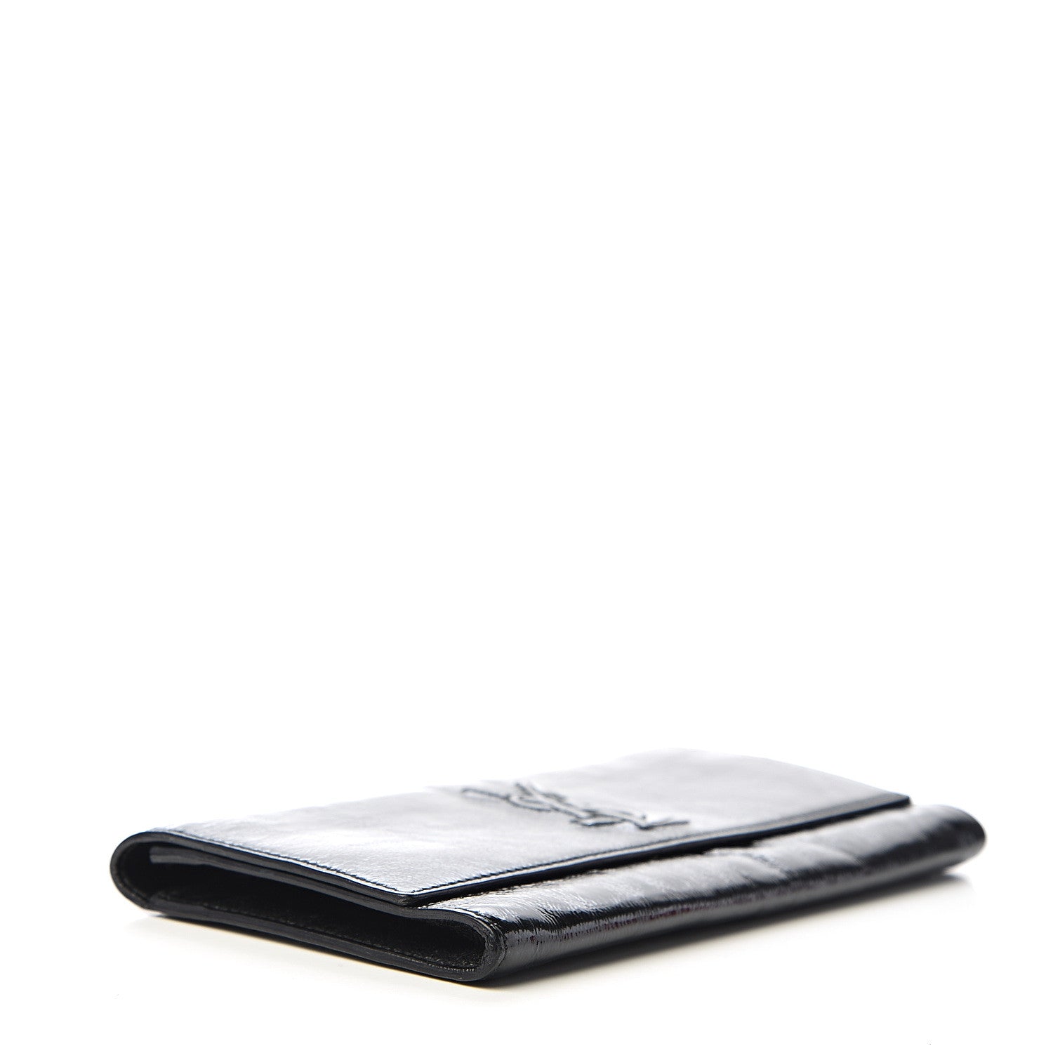 Saint Laurent Textured Patent Monogram Small Belle De Jour Clutch Black 3 of 9
