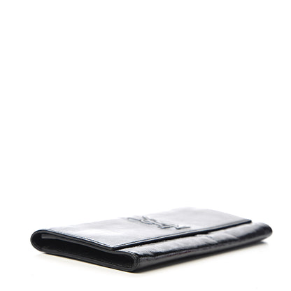 Saint Laurent Textured Patent Monogram Small Belle De Jour Clutch Black 3 of 9