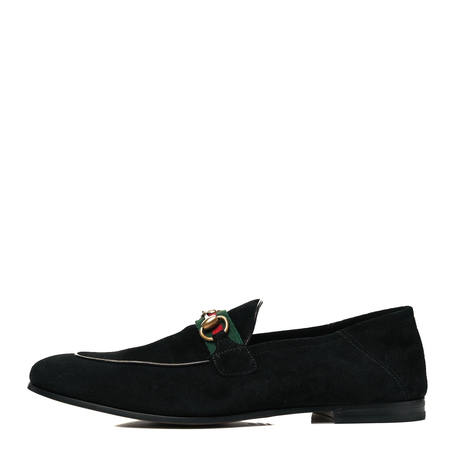 Suede Web Mens Horsebit Loafers 9.5 Black