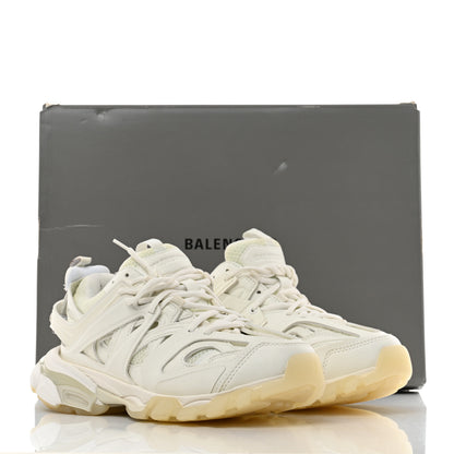 Balenciaga Mesh Nubuck Effect Fabric Glow in the Dark Womens Track Sneakers 39 White 9 of 9