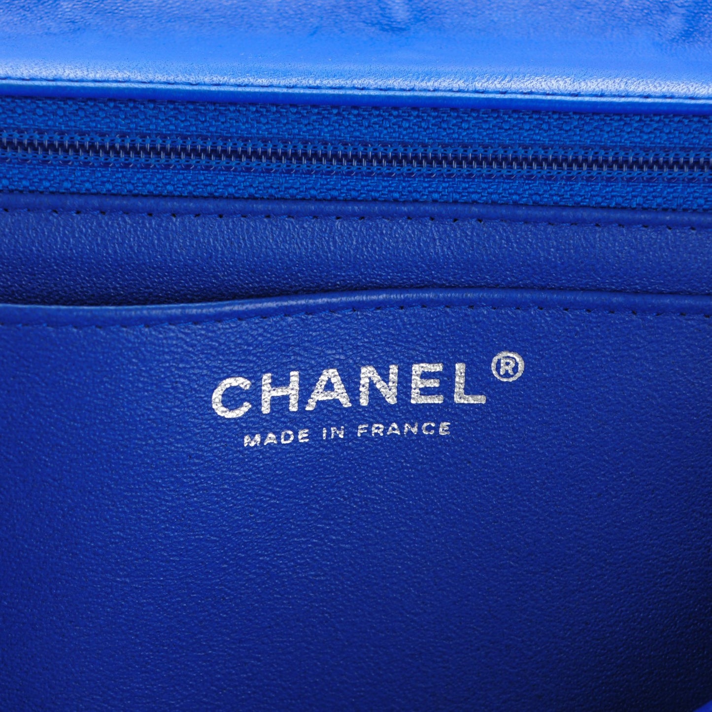 Lambskin Quilted Maxi Single Flap Blue