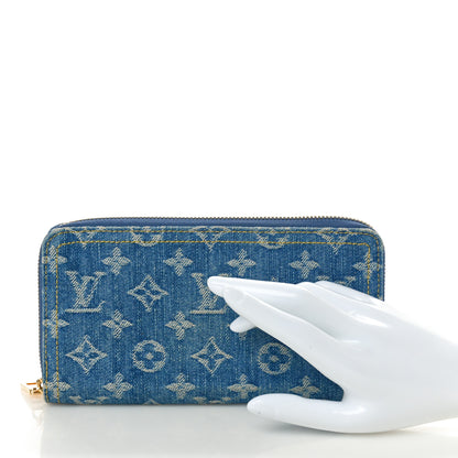 Louis Vuitton Monogram Denim Zippy Wallet NM Blue 2 of 7
