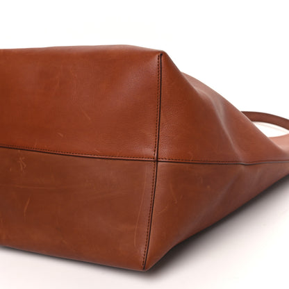 The Row Polished Saddle Calfskin Large N/S Park Tote Cuir 10 of 13