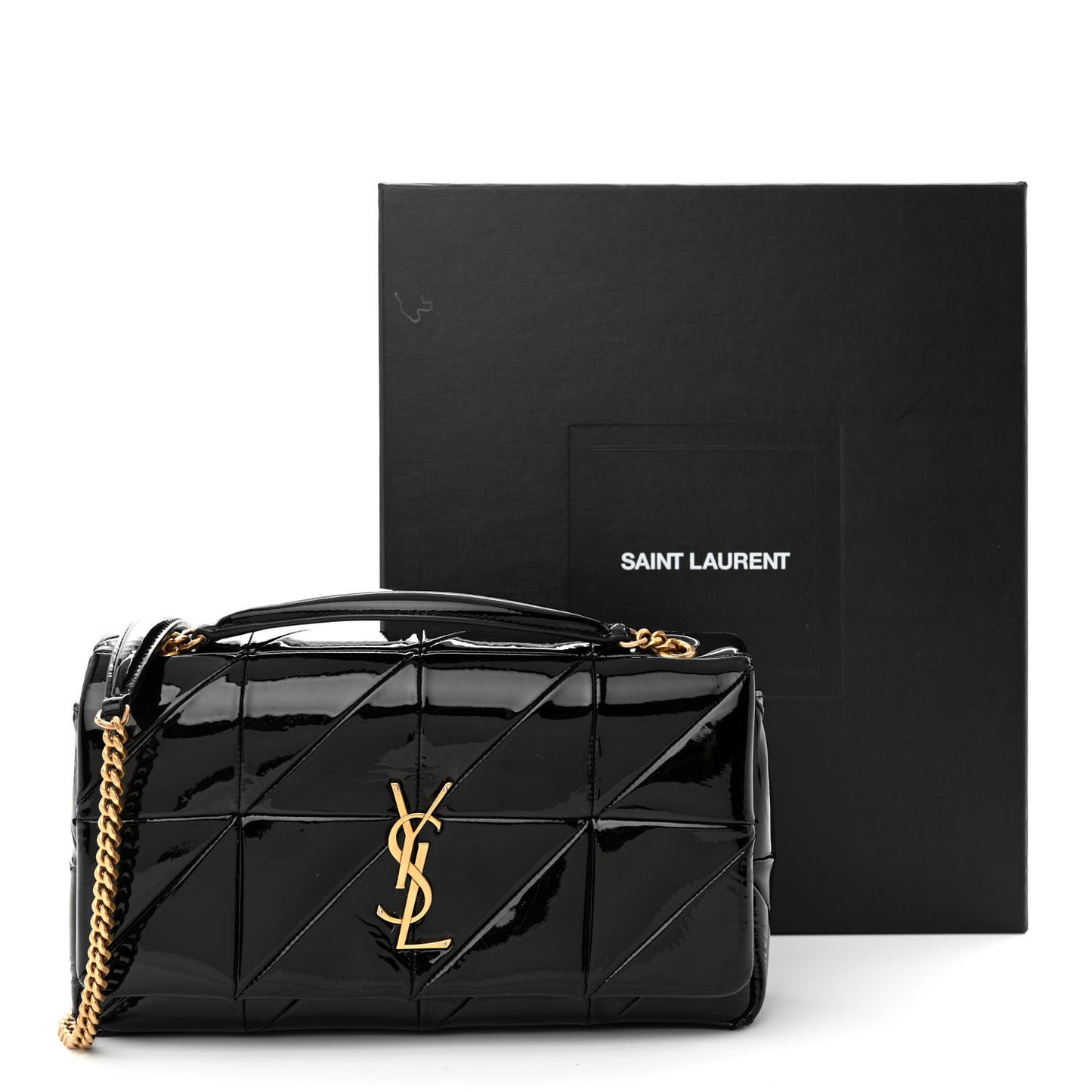 Patent Patchwork Monogram Medium Jamie Black