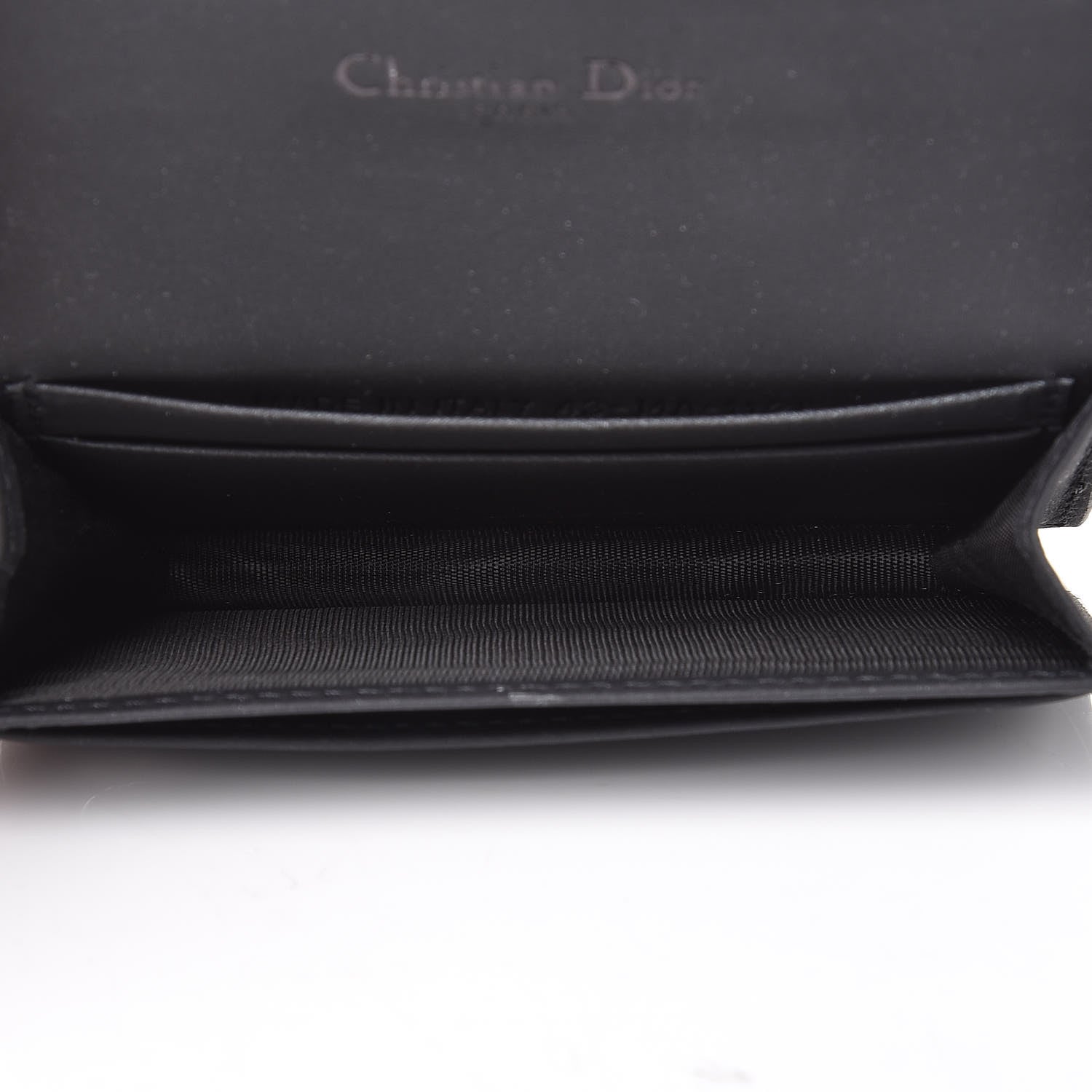 Christian Dior Ultra Matte Calfskin Saddle Card Holder Black 5 of 9