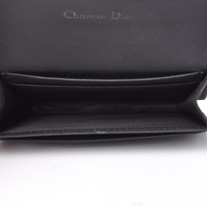 Christian Dior Ultra Matte Calfskin Saddle Card Holder Black 5 of 9