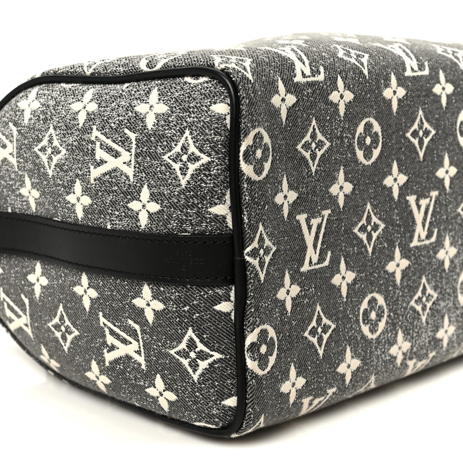 Louis Vuitton Denim Monogram Jacquard Speedy Bandouliere 25 Black 11 of 12