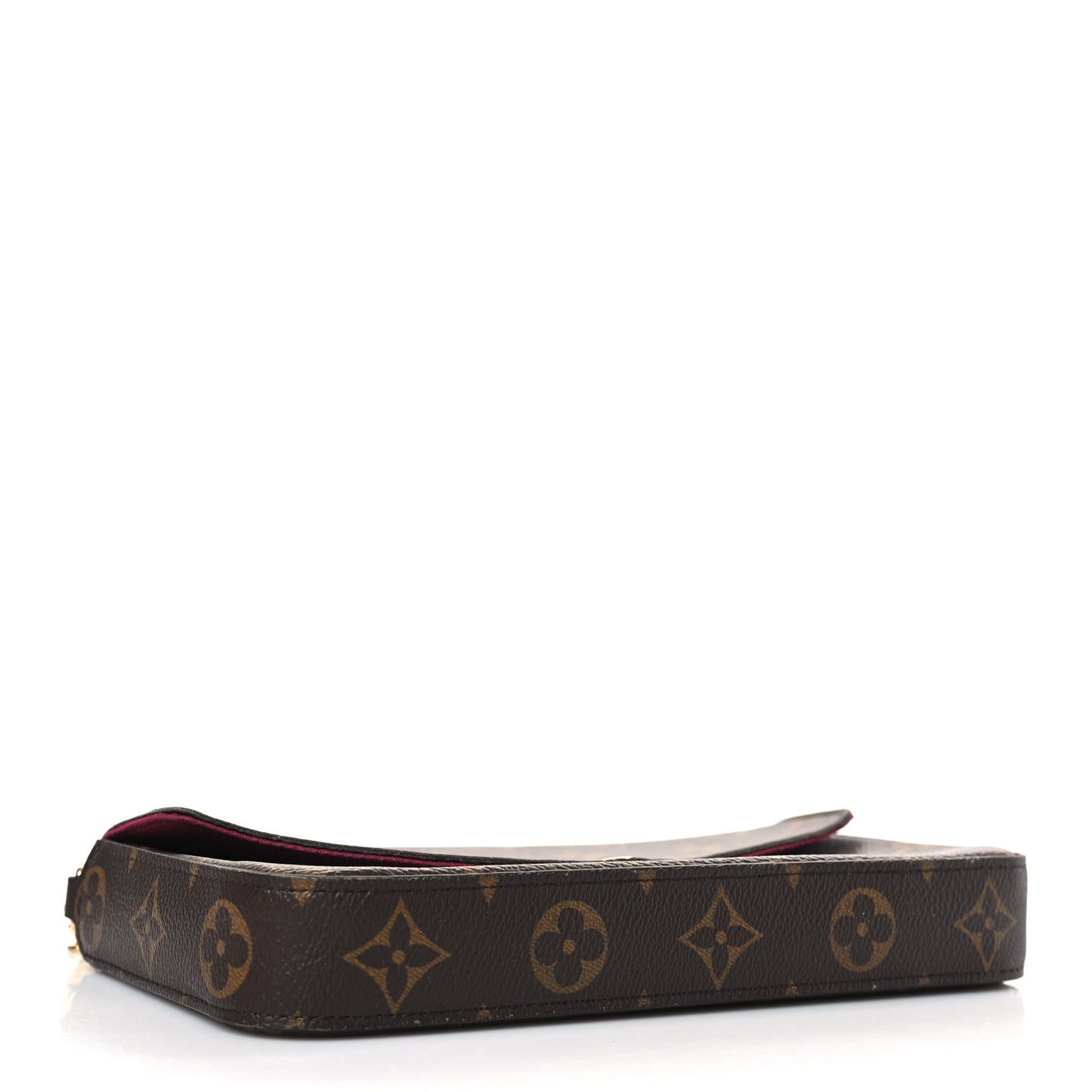 Monogram Pochette Felicie Chain Wallet Fuchsia