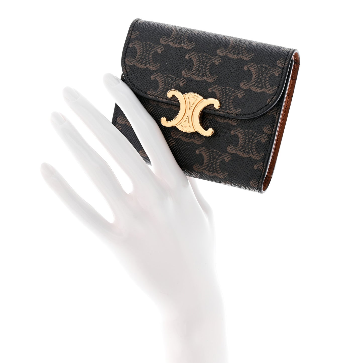 Triomphe Canvas Small Triomphe Wallet Tan