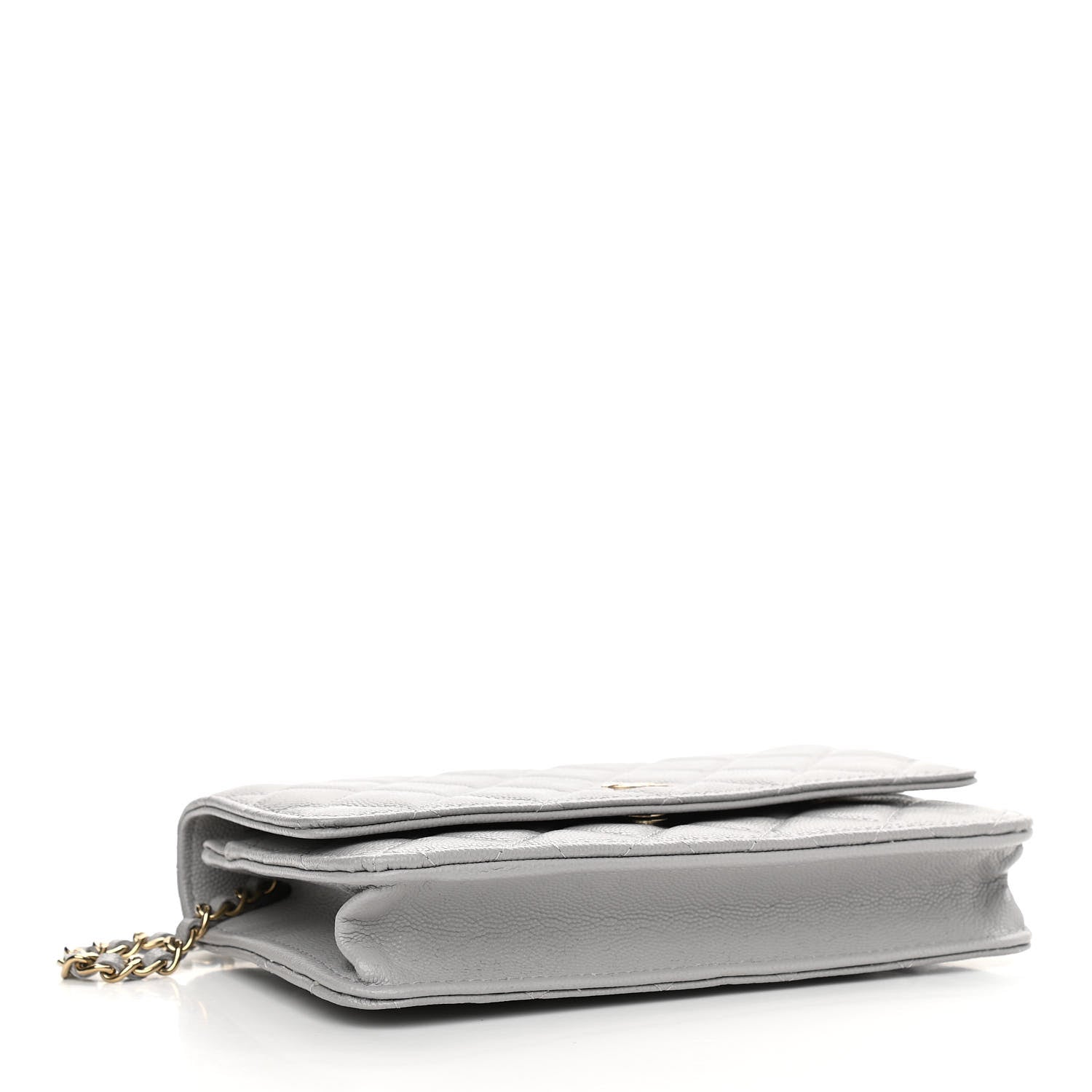Chanel Caviar Quilted Wallet On Chain WOC Grey 4 of 14