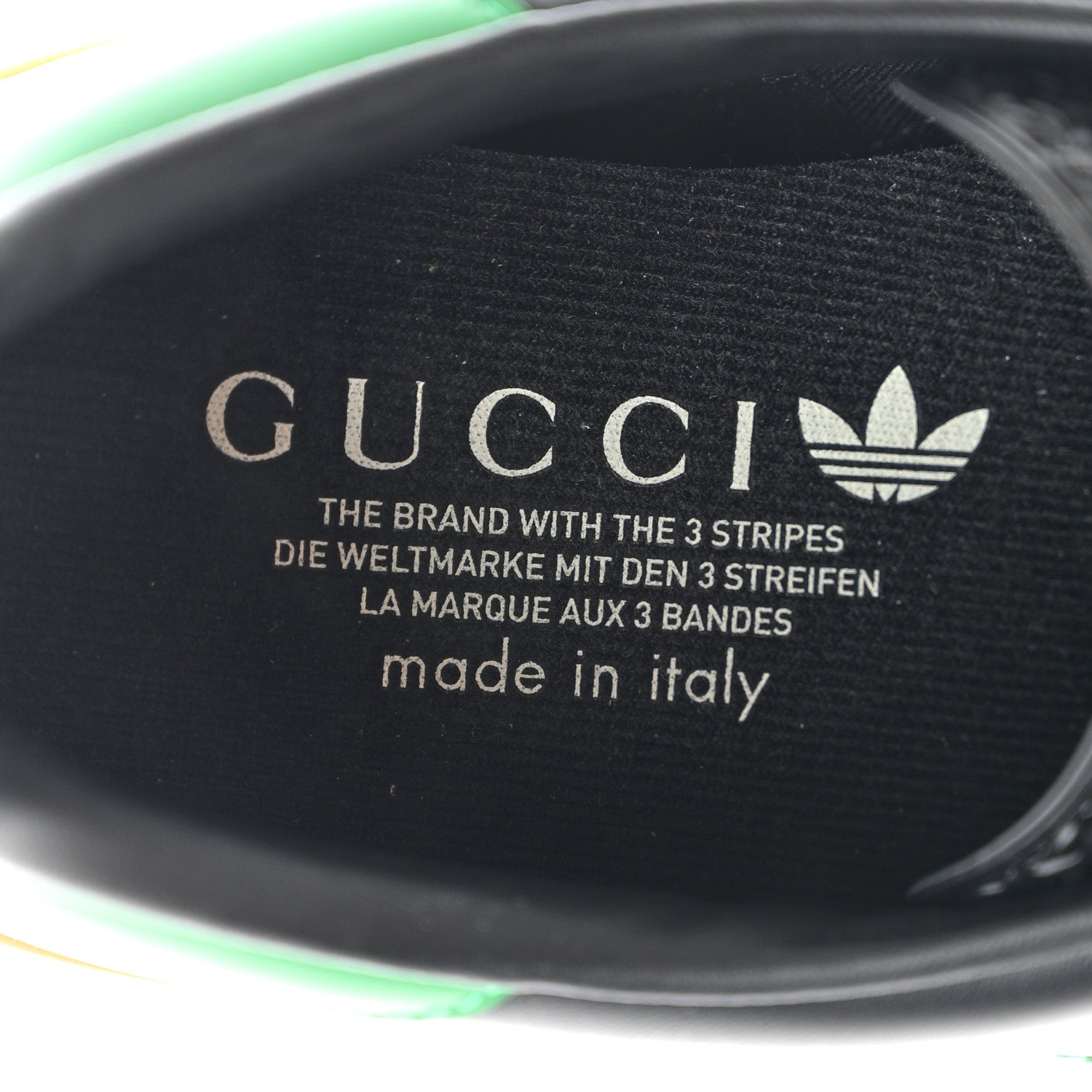 Gucci X ADIDAS Suede Madeira Demetra Mens Gazelle Sneakers 10.5 Oatmeal Black New Shamarock Hibiscus Red 7 of 9