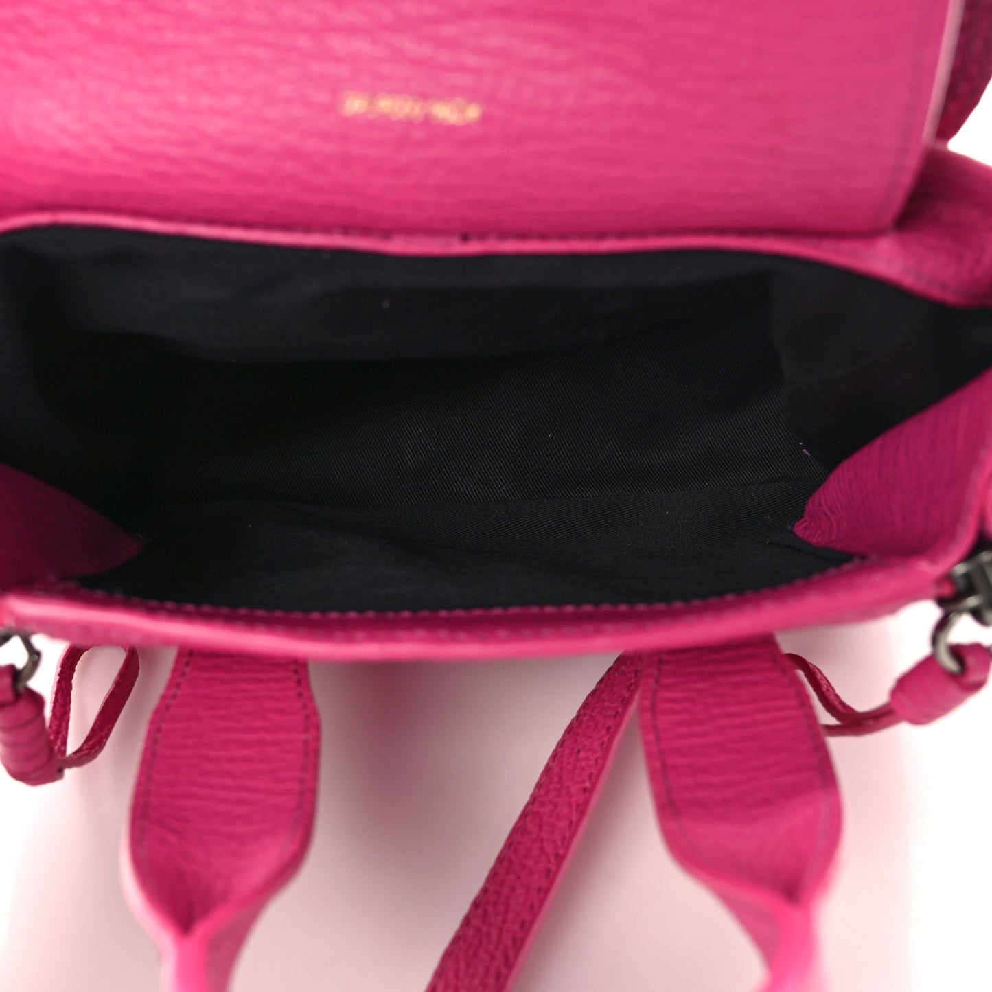 Textured Calfskin Mini Pashli Satchel Bright Fuchsia
