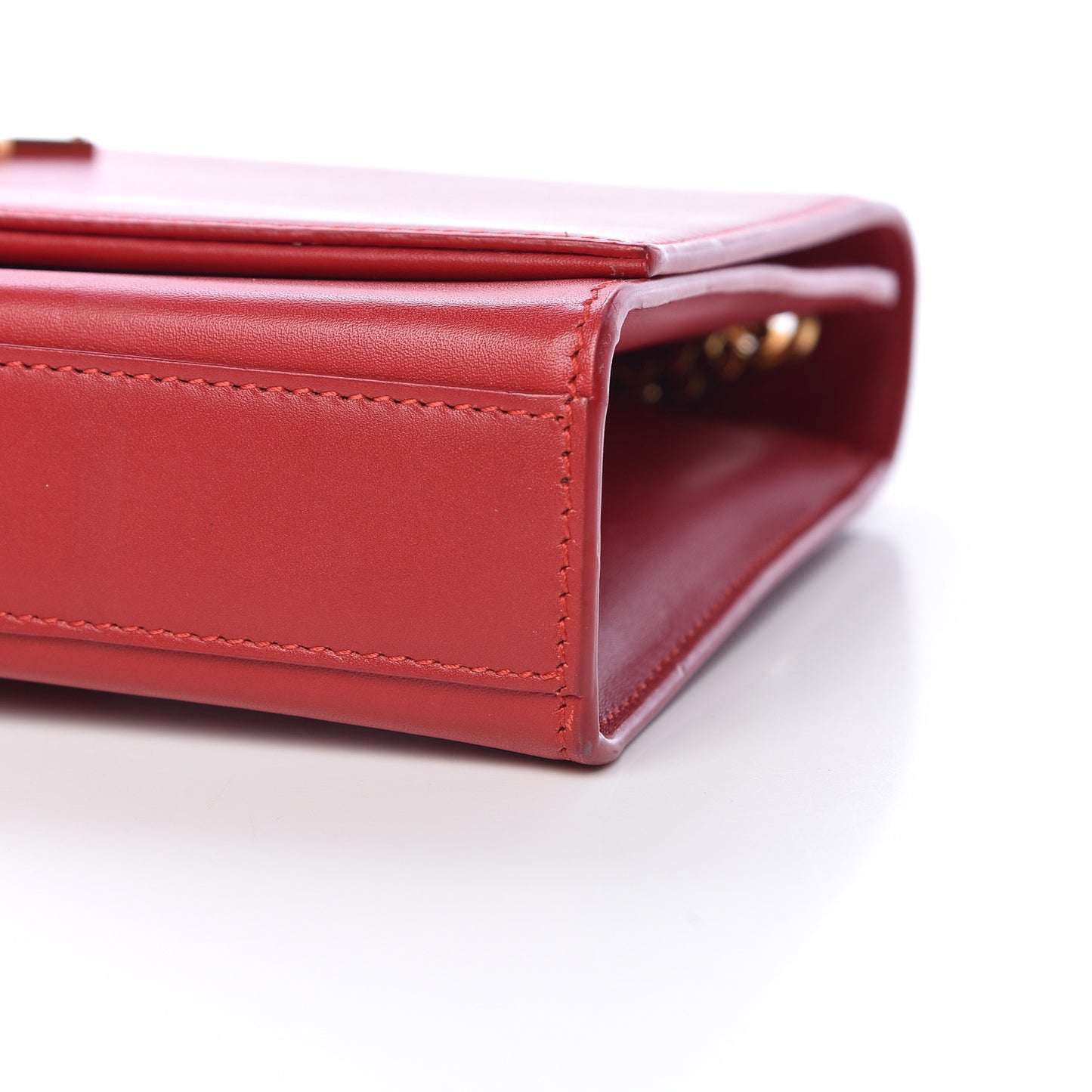Smooth Calfskin Medium Classic Monogram Kate Tassel Satchel New Red