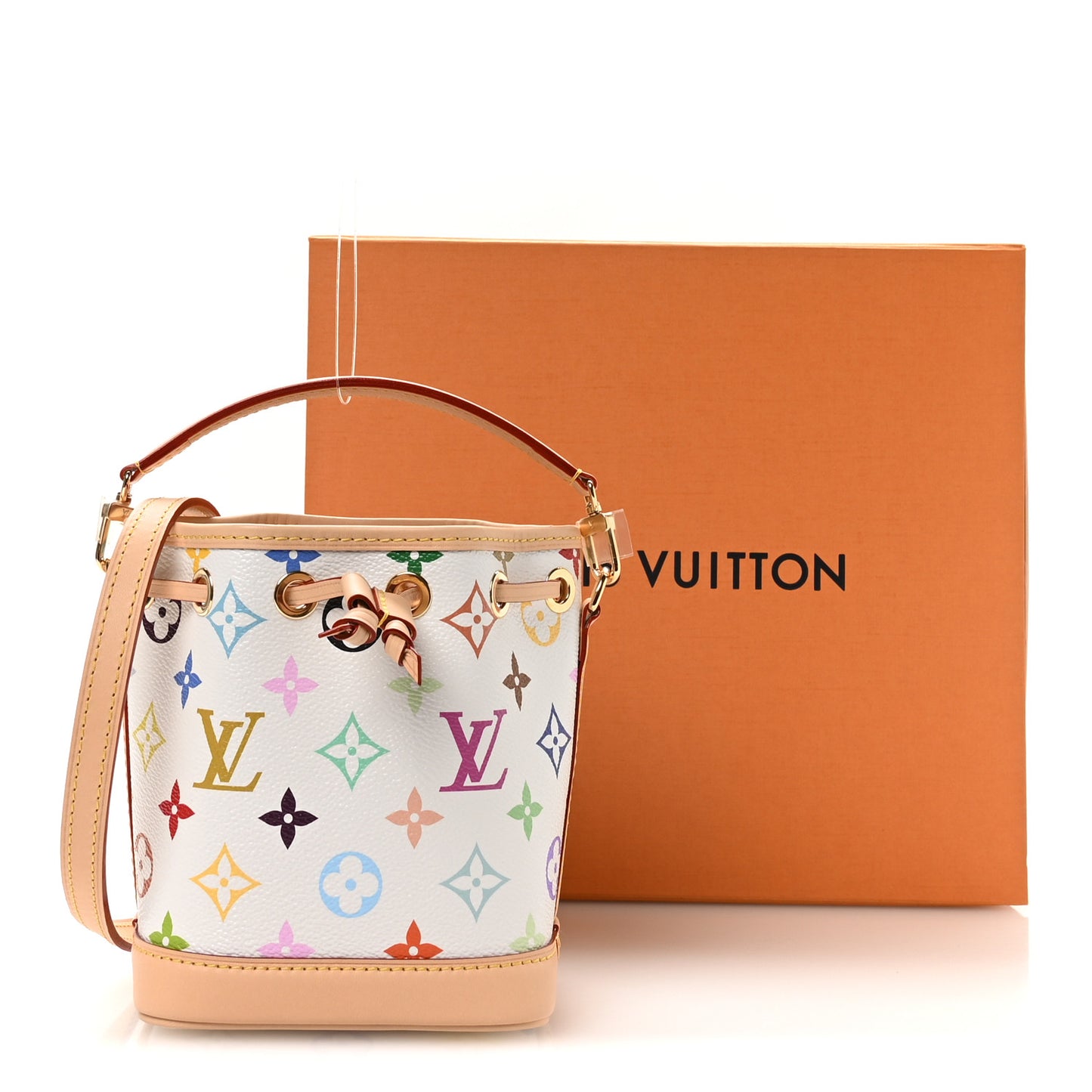 LV x TM Monogram Multicolor Nano Noe NV White