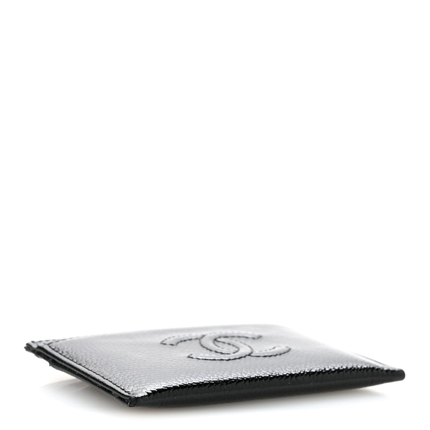 Patent Caviar CC Card Holder Black