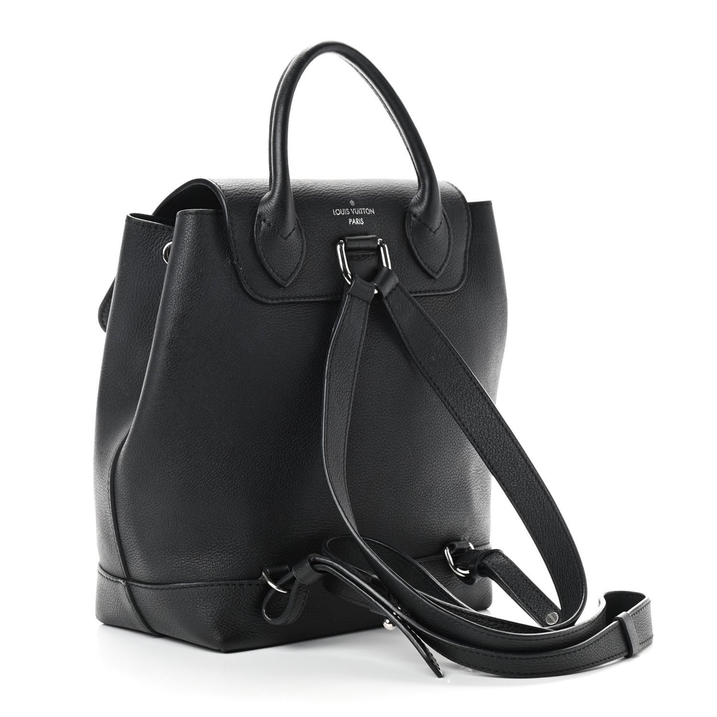 Calfskin Lockme Backpack Black