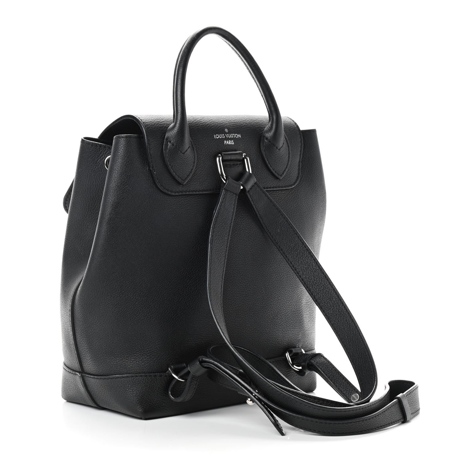 Louis Vuitton Calfskin Lockme Backpack Black 3 of 8