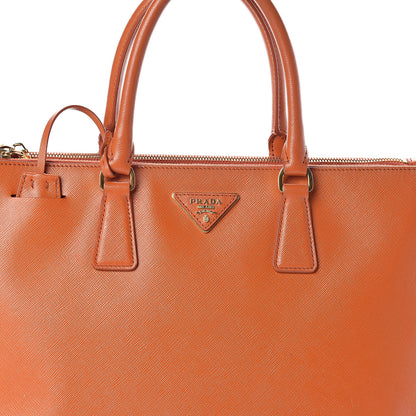 Prada Saffiano Large Galleria Double Zip Tote Papaya 7 of 13