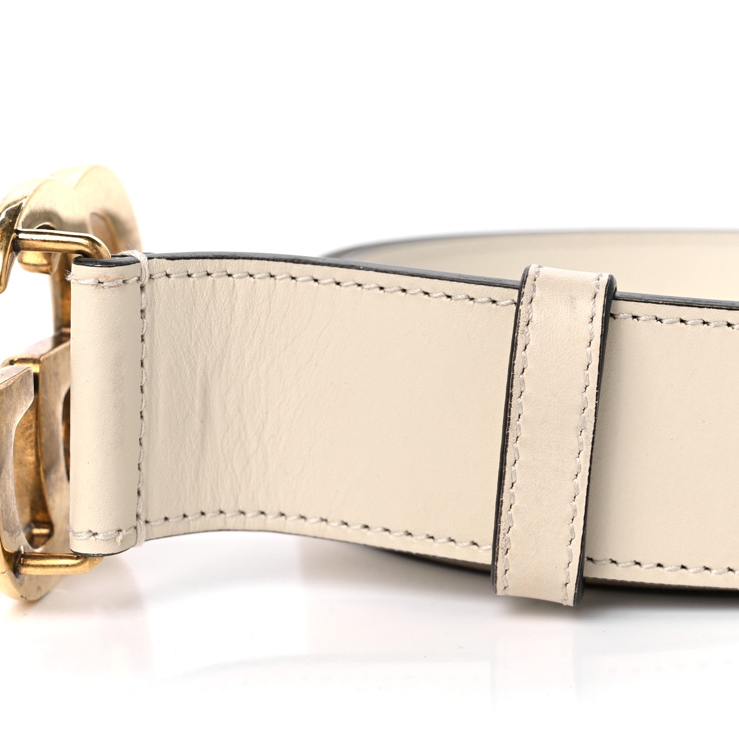 Gucci Calfskin Double G 40mm Belt 95 38 Mystic White 3 of 9
