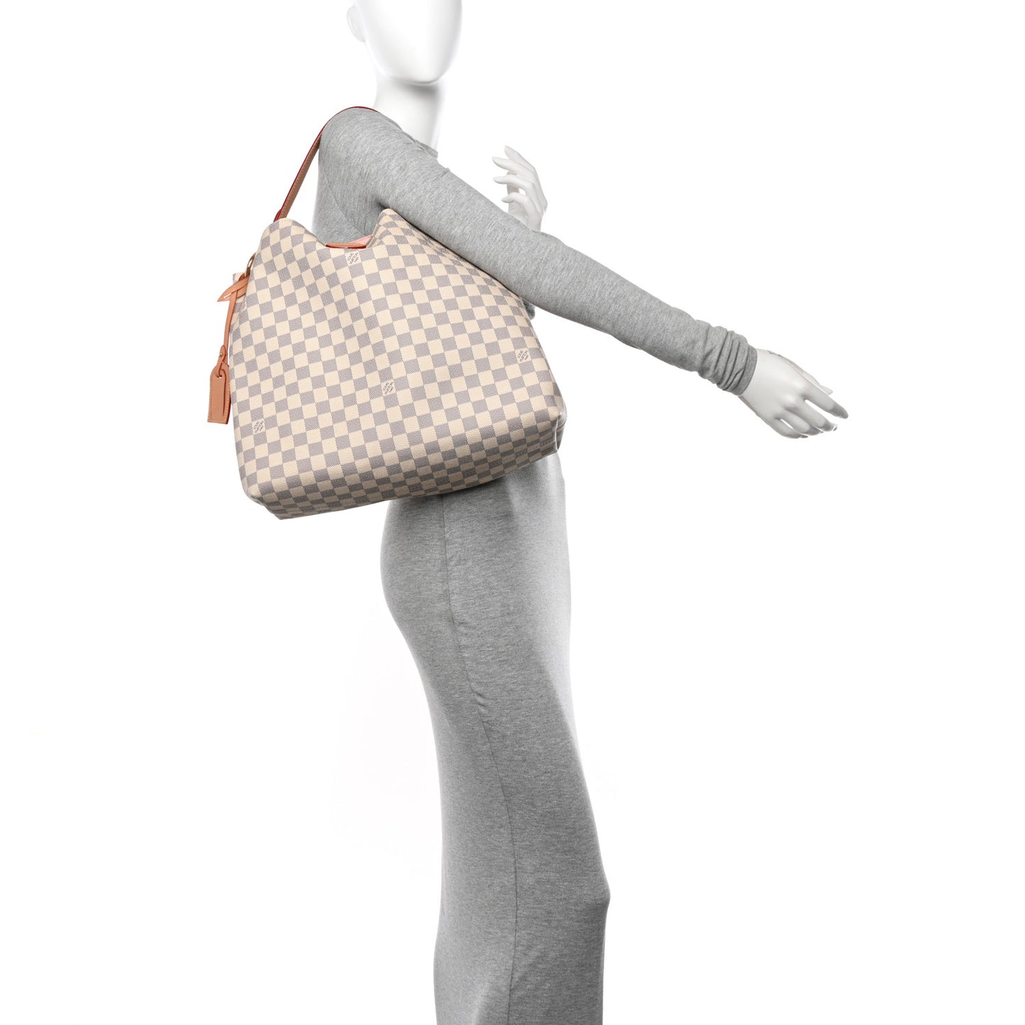 Damier Azur Graceful MM Rose Ballerine