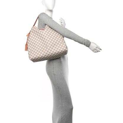 Louis Vuitton Damier Azur Graceful MM Rose Ballerine 2 of 13