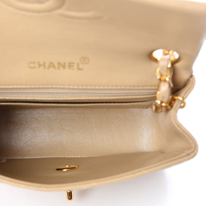 Chanel Lambskin Quilted Mini Square Flap Beige 5 of 11