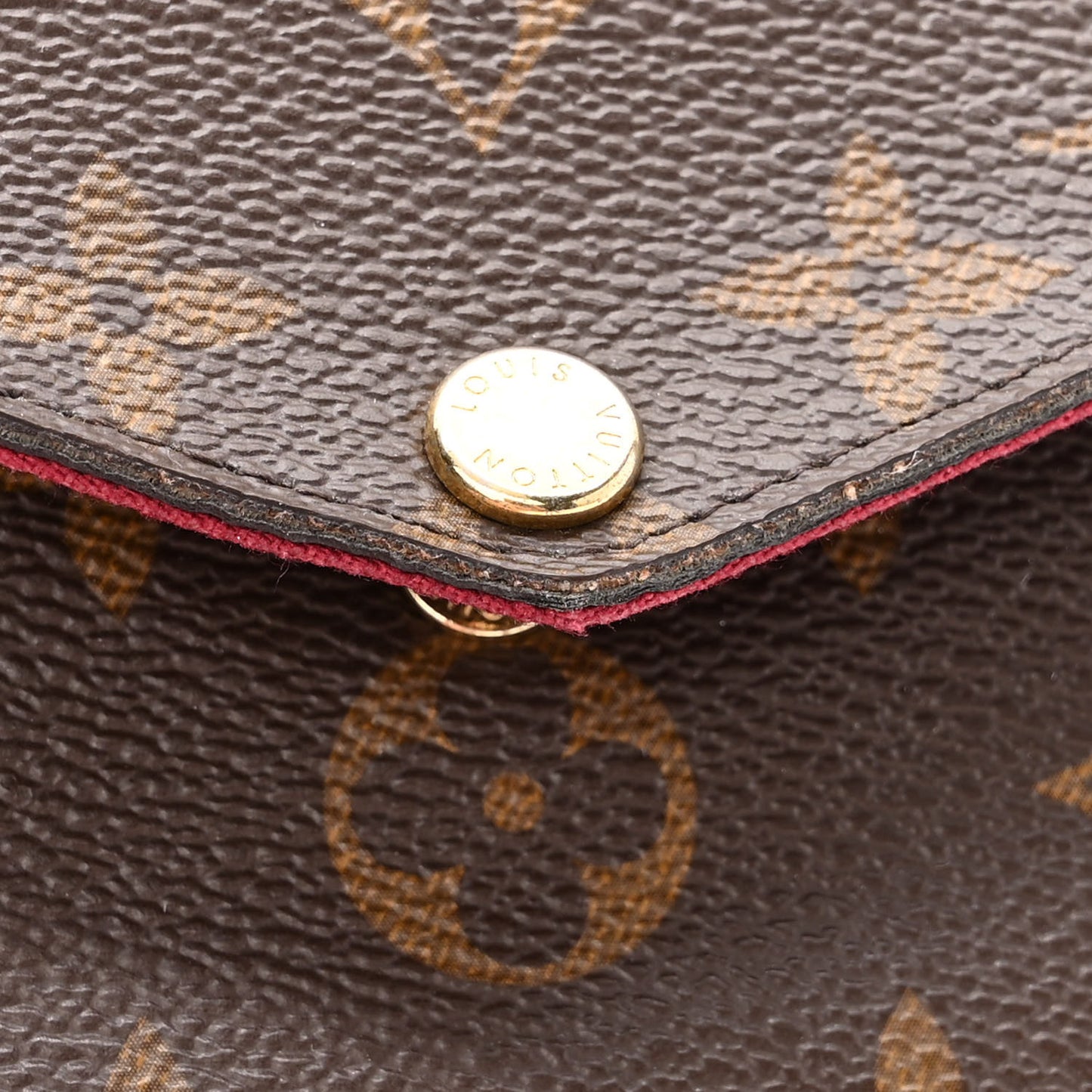 Monogram Pochette Felicie Chain Wallet Fuchsia