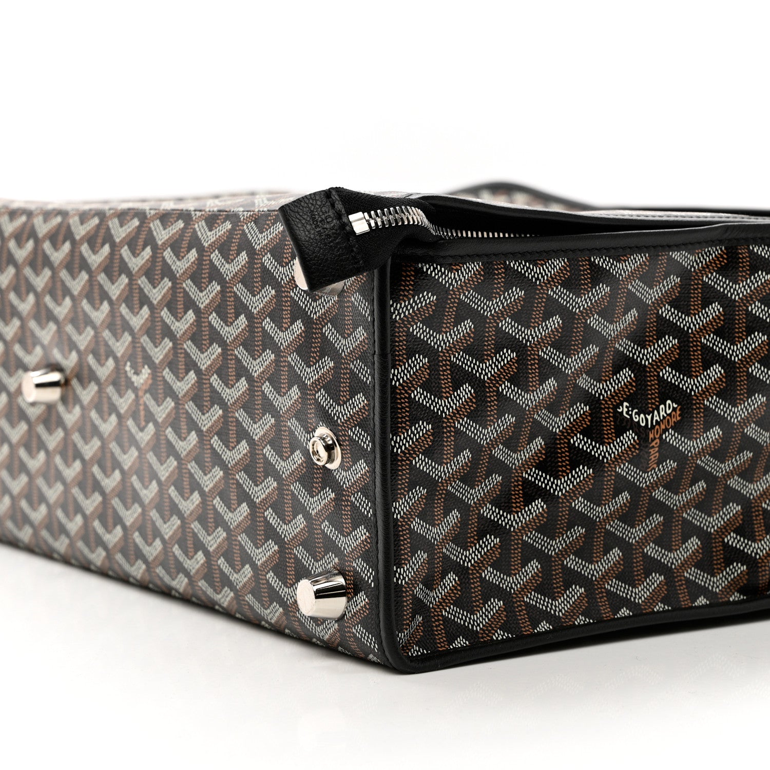 Goyard Goyardine Caravelle 50 Folding Suitcase Black 6 of 7
