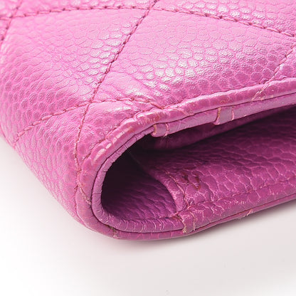 Chanel Caviar Quilted Yen Wallet Pink 16 of 20