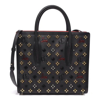 Christian Louboutin Calfskin Spikes Loubinthesky Medium Paloma Black Multimetal 1 of 12