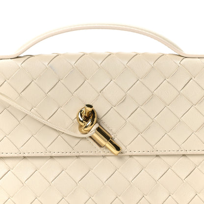 Bottega Veneta Nappa Intrecciato Long Andiamo Top Handle Clutch Sea Salt 8 of 10