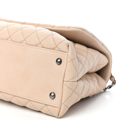 Chanel Caviar Quilted Small Coco Handle Flap Light Beige 9 of 10