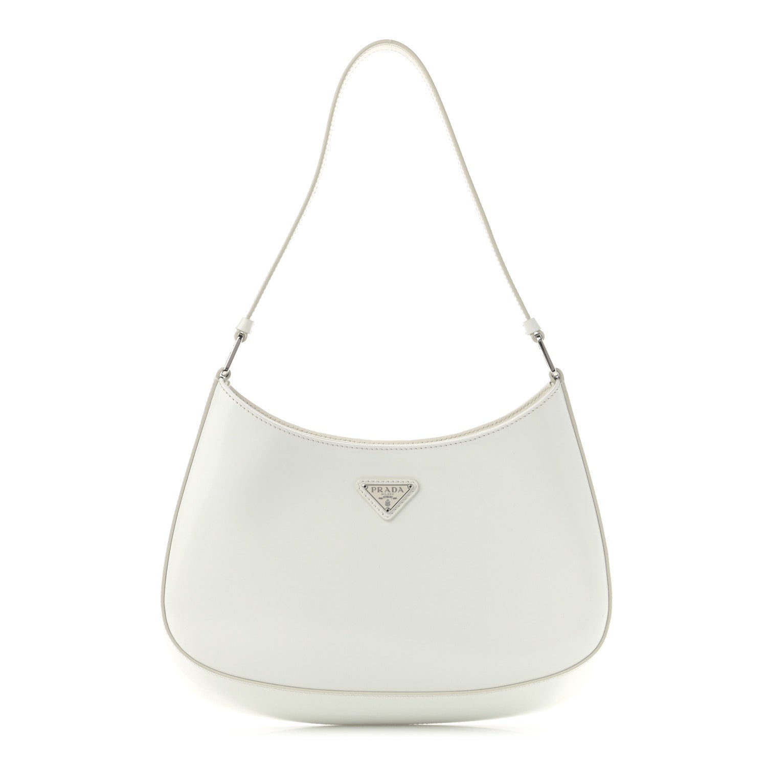 Prada Spazzolato Cleo Shoulder Bag White 1 of 10