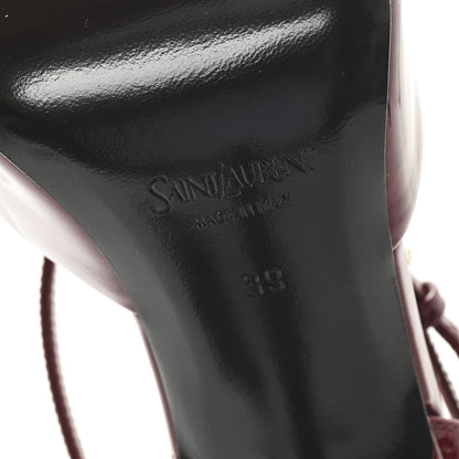 Saint Laurent Patent Calfskin La Scandale 110 Sandals 39 Grenat 7 of 9