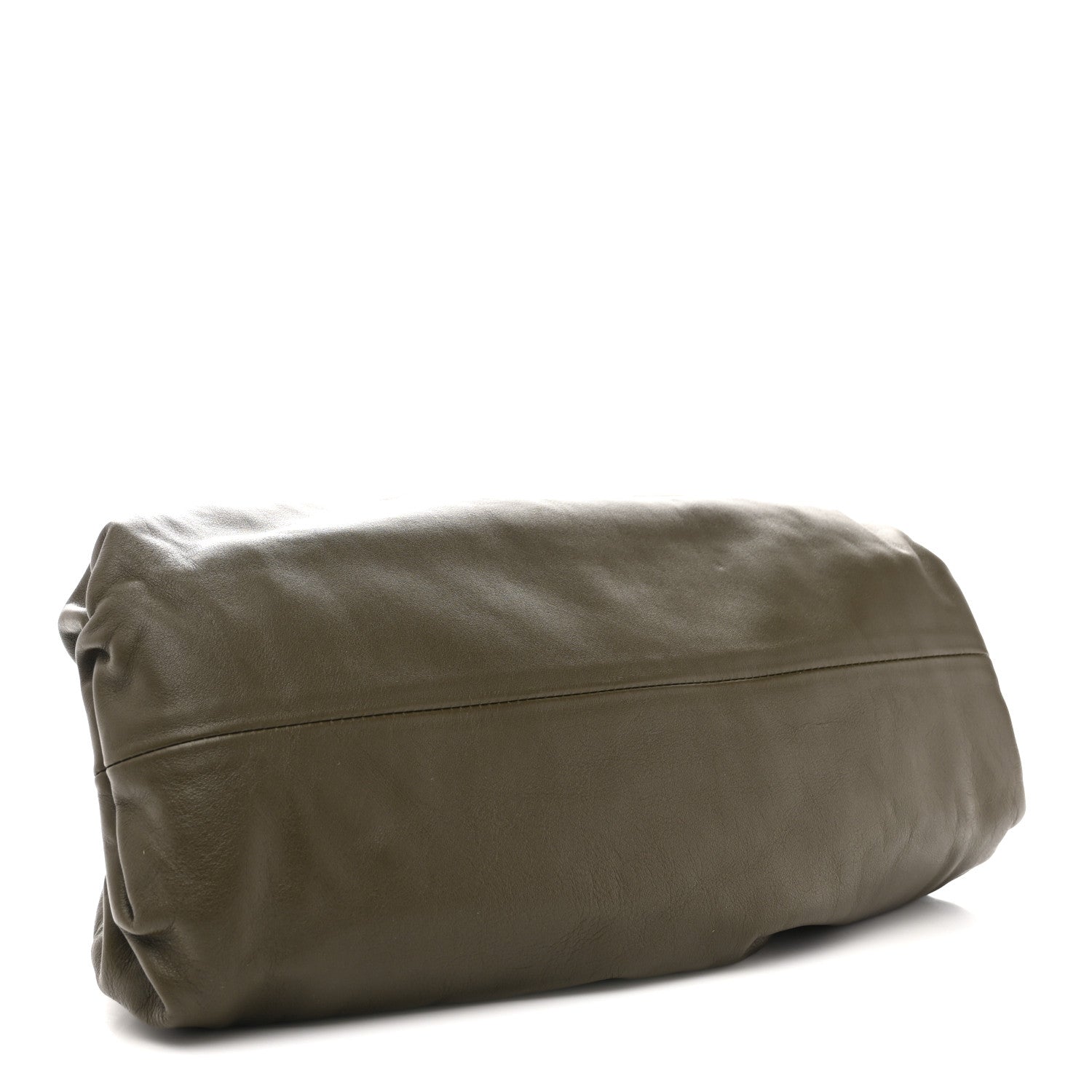 Bottega Veneta Smooth Butter Calf The Pouch Oversized Clutch Kaki Fondent 4 of 10