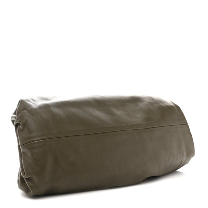 Bottega Veneta Smooth Butter Calf The Pouch Oversized Clutch Kaki Fondent 4 of 10
