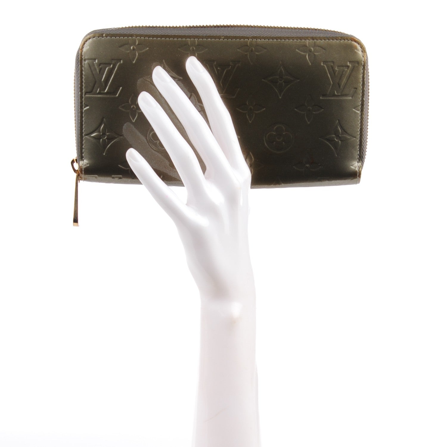 Louis Vuitton Vernis Zippy Wallet Gris Art Deco 2 of 10