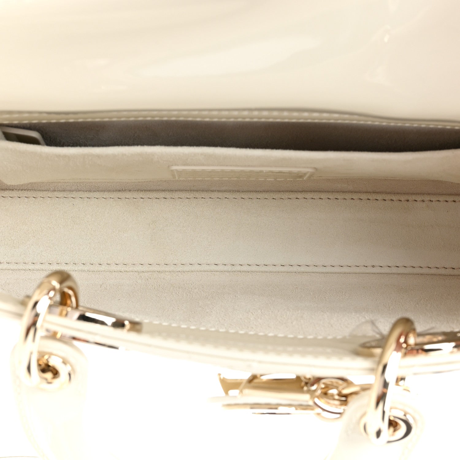 Christian Dior Patent Cannage Small Lady D-Joy Latte 5 of 11