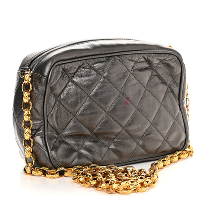 Chanel Lambskin Quilted Tassel Camera Case Black 2 of 10