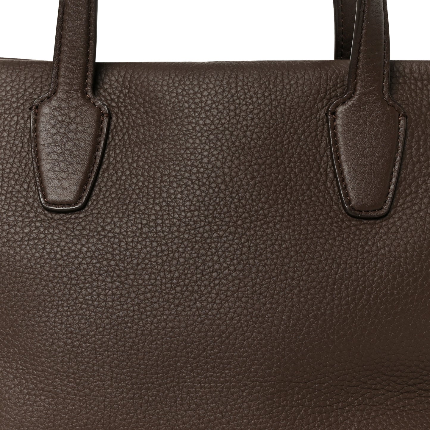 Calfskin Marcel Slouchy Top Handle Bag Deep Brown