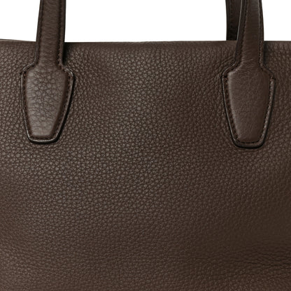 The Row Calfskin Marcel Slouchy Top Handle Bag Deep Brown 7 of 9
