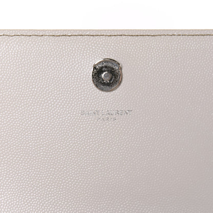Saint Laurent Grain De Poudre Small Monogram Kate Satchel Optical White 12 of 14