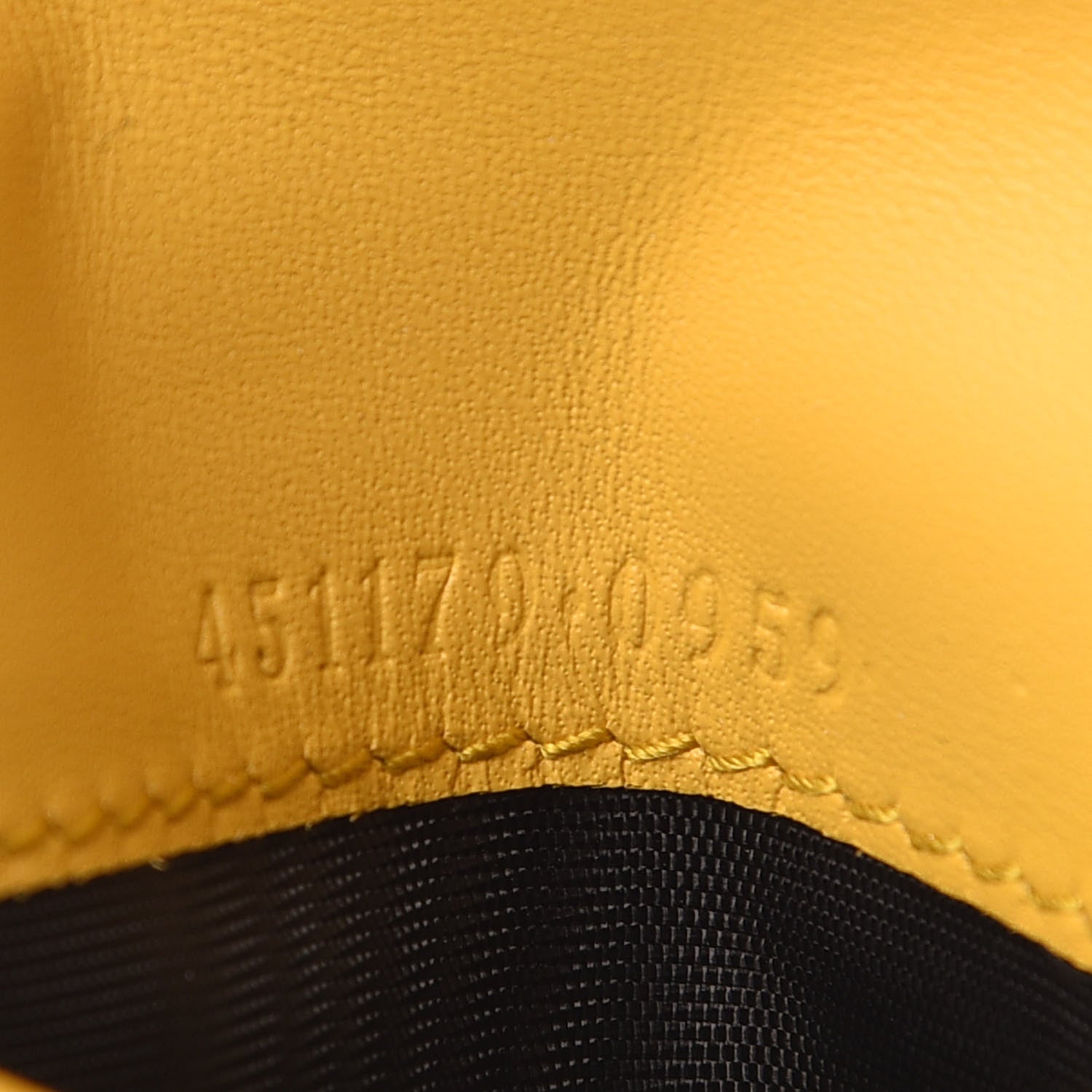 Gucci Calfskin Embossed Tiger Bi-Fold Wallet Yellow 7 of 8