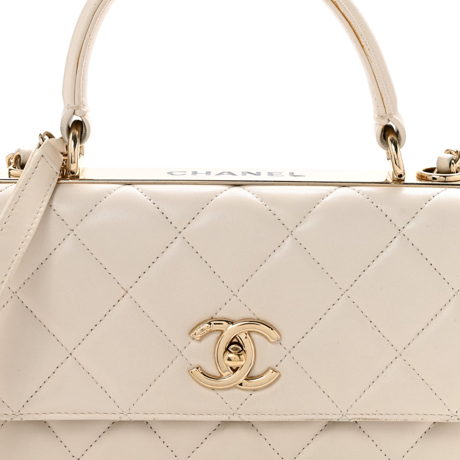 Chanel Lambskin Quilted Small Trendy CC Dual Handle Flap Bag White 7 of 15