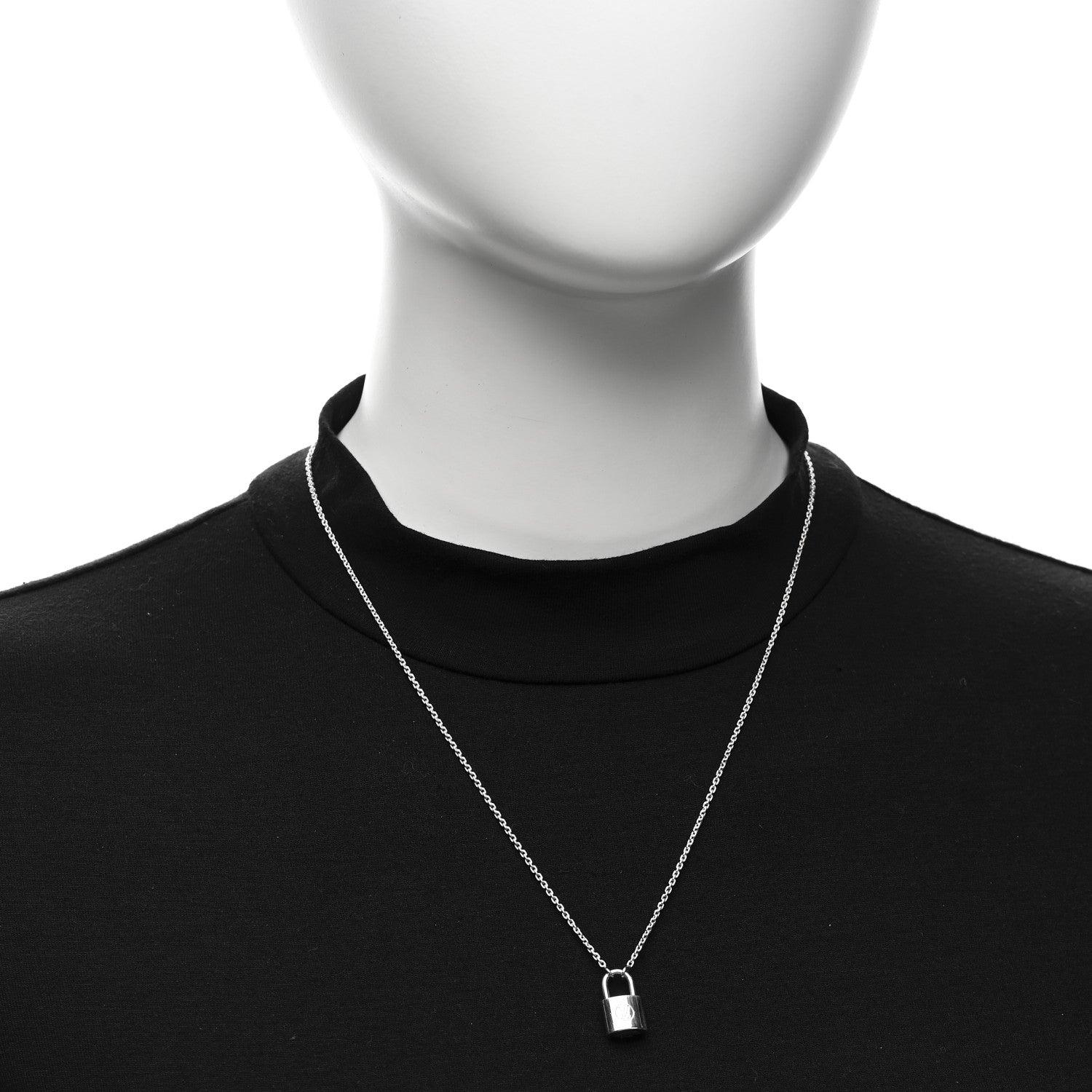 Louis Vuitton Sterling Silver Lockit Necklace 2 of 6