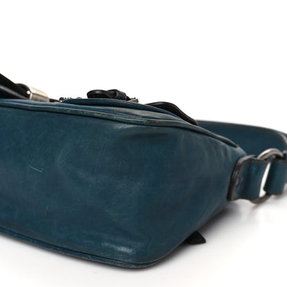 Christian Dior Calfskin Mini Gaucho Crossbody Bag Blue 10 of 14