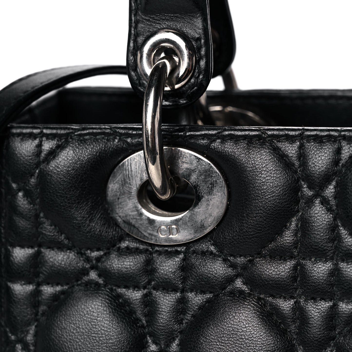 Lambskin Cannage Medium Lady Dior Black